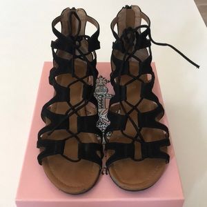 Black Gladiator Sandals